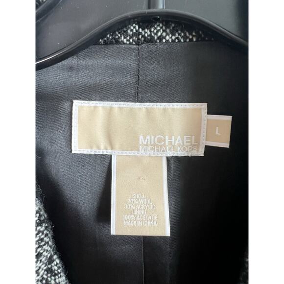 Michael Kors Wool Coat Gray Tweed Men's Size Large - Picture 3 of 3